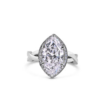 Load image into Gallery viewer, 4.09CT Center Marquise Brilliant Lab Grown Diamond Ladies Ring set in Platinum