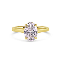 Load image into Gallery viewer, 2.05CT Oval Brilliant Solitaire Lab Grown Diamond Ring set in 14K Yellow Gold