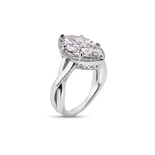 Load image into Gallery viewer, 4.09CT Center Marquise Brilliant Lab Grown Diamond Ladies Ring set in Platinum