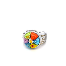 Load image into Gallery viewer, Murano Glass Silver Ring