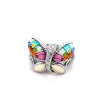 Load image into Gallery viewer, Murano Glass Silver Ring