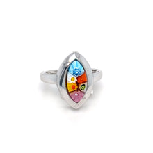 Load image into Gallery viewer, Murano Glass Silver Ring