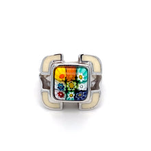 Load image into Gallery viewer, Murano Glass Silver Ring