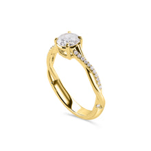 Load image into Gallery viewer, Elegant Twisted Shank Diamond Engagement Ring