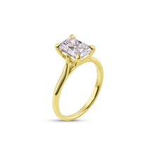 Load image into Gallery viewer, 2.10CT Radiant Solitaire Lab Grown Diamond Ladies Ring set in 14K Yellow Gold