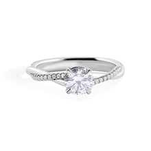 Load image into Gallery viewer, Elegant Twisted Shank Diamond Engagement Ring