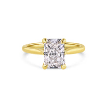 Load image into Gallery viewer, 2.10CT Radiant Solitaire Lab Grown Diamond Ladies Ring set in 14K Yellow Gold