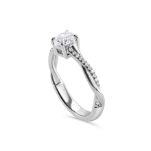 Load image into Gallery viewer, Elegant Twisted Shank Diamond Engagement Ring