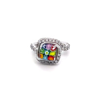 Load image into Gallery viewer, Murano Glass Silver Ring