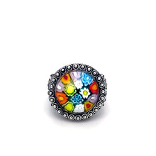Load image into Gallery viewer, Murano Glass Silver Ring