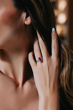 Load image into Gallery viewer, Watermelon Tourmaline And Diamond Ring