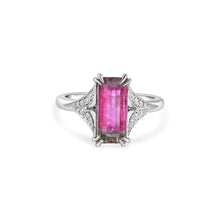 Load image into Gallery viewer, Watermelon Tourmaline And Diamond Ring