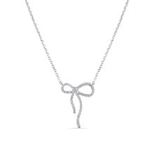 Load image into Gallery viewer, Elegant Diamond Bow Necklace