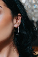 Load image into Gallery viewer, Diamond Hoop Earring