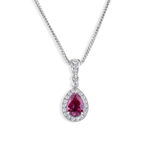 Load image into Gallery viewer, Diamonds & Pink Sapphire Necklace