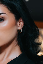 Load image into Gallery viewer, Fancy Rose Gold Hoop Earrings