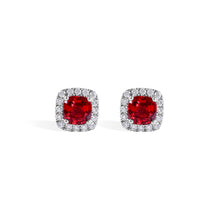 Load image into Gallery viewer, Exquisite Ruby & Diamond Earrings