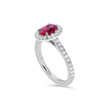 Load image into Gallery viewer, Brilliant Cut Spinel With Diamond Halo