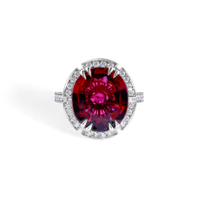 Load image into Gallery viewer, Rubellite Elegant Diamond Ring