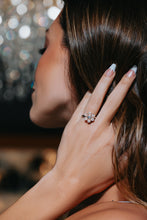 Load image into Gallery viewer, Pink Diamond Flower Ring