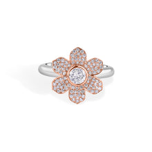 Load image into Gallery viewer, Pink Diamond Flower Ring