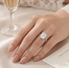 Load image into Gallery viewer, 5.11CT Elongated Radiant Cut Lab Grown Diamond Ladies Ring set in 14K White Gold