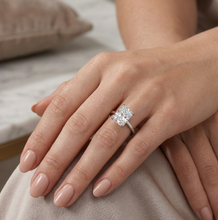 Load image into Gallery viewer, 3.03CT Radiant Solitaire Lab Grown Diamond Ladies Ring set in Platinum