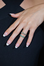 Load image into Gallery viewer, Zambian Emerald & Diamond Bands.