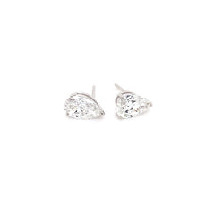 Load image into Gallery viewer, 2 Carat Pear-Shaped Lab Grown Diamond Earring set in 14K White Gold