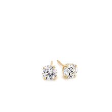 Load image into Gallery viewer, Lab Grown Diamond Stud Earrings set in 14K Yellow Gold