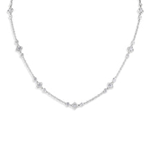 Load image into Gallery viewer, Diamond Necklace in 14K White Gold in Unique Floral Design