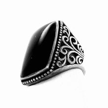 Load image into Gallery viewer, Sterling Silver and Onyx Ring