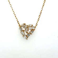 Load image into Gallery viewer, Heart Baguette Diamond Necklace