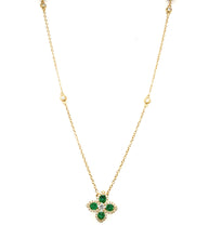 Load image into Gallery viewer, Four Leaf Clover Necklace in Yellow Gold