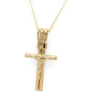 Load image into Gallery viewer, Cross Pendant 14K Italian Yellow Gold