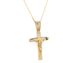 Load image into Gallery viewer, Cross Pendant 14K Italian Yellow Gold