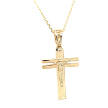 Load image into Gallery viewer, Cross Pendant 14K Italian Yellow Gold