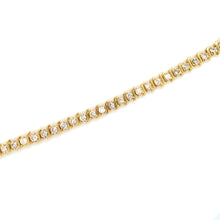 Load image into Gallery viewer, S-Shape Diamond Tennis Bracelet in 14K Yellow Gold