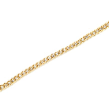 Load image into Gallery viewer, S-Shape Diamond Tennis Bracelet in 14K Yellow Gold