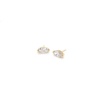 Load image into Gallery viewer, 2 Carat Marquise Brilliant Lab Grown Earrings set in 14K Yellow Gold