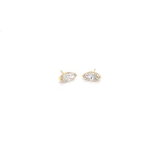 Load image into Gallery viewer, 2 Carat Marquise Brilliant Lab Grown Earrings set in 14K Yellow Gold