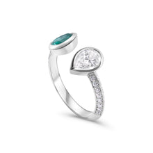 Load image into Gallery viewer, Colombian & Diamond Ring