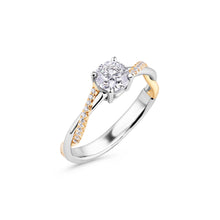 Load image into Gallery viewer, Elegant Twisted Shank Diamond Engagement Ring