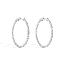 Load image into Gallery viewer, Diamond Hoop Earring