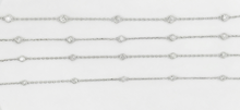 Load image into Gallery viewer, Diamonds by the Yard Bracelet with 5 Bezel Round Brilliant Diamonds in 14K White Gold