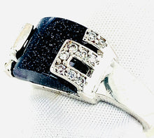Load image into Gallery viewer, Sterling Silver and Blue Sandstone Ring