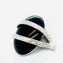 Load image into Gallery viewer, Sterling Silver And Onyx Cocktail Ring