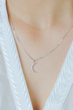 Load image into Gallery viewer, Crescent Moon Diamond Necklace