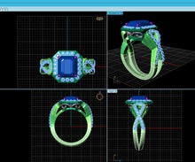Load image into Gallery viewer, Aquamarine Diamond Ring