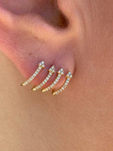 Load image into Gallery viewer, Diamond Cuff Arrow Earrings
